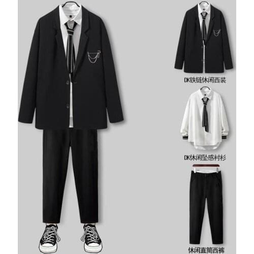 Loose spring mens uniform fried Street suit coat fashion falling feeling suit