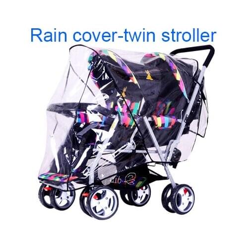 Universal Twin Baby Strolle Accessories Rain Cover Canopy Rainshed Sand prevention dust-proof cover