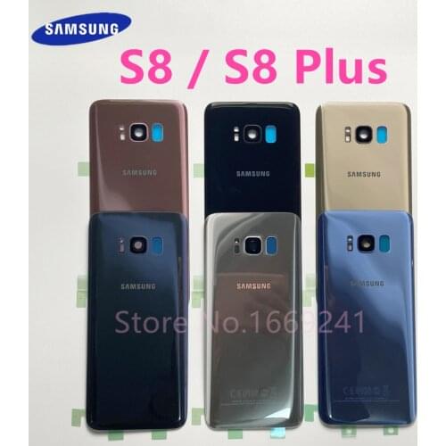 Back Battery Door Cover For Samsung Galaxy S8 G950 SM-G950F G950FD S8 Plus S8+ G955 SM-G955F G955FD Rear Glass Case Housing
