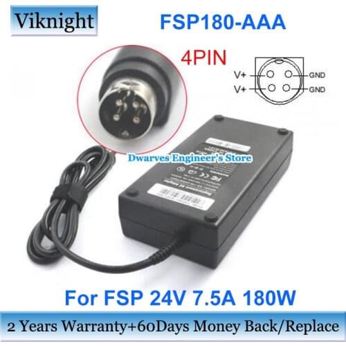 Genuine 24V 7.5A 180W Replacement AC Adapter FSP24V7.5A4PLARN For Wincor NIXDORF BEETLE Fusion 15 Electronic Cash Register