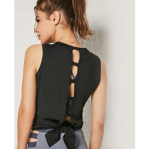 Zhangyunuo Sexy Yoga Top Backless Vest Women Sexy Hollow Sleeveless Sport Dry Fit Fitness Shirt Gym Shirt Breathable Active Wear