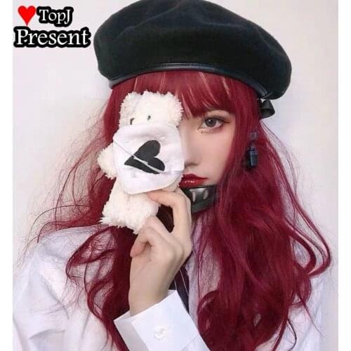 Women lady girl Harajuku Gothic Lolita cosplay sweet Lolita skull Knitted hat Decorative Punk steam hat