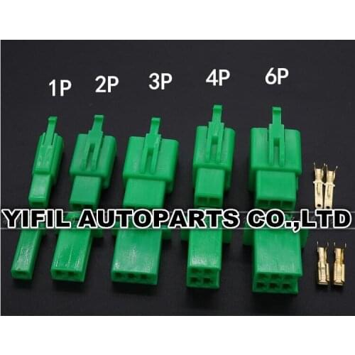 100sets/lot 2.8mm 1/2/3/4/6 pin Automotive Electrical wire Connector Male Female cable terminal plug Kits Motorcycle Ebike Car
