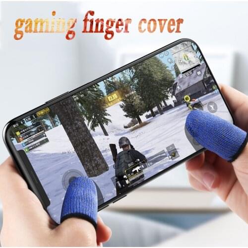 2pcs Gaming Finger Cover Game Controller Breathable Sweat Proof Gloves For Touch Screen Mobile Phone Assist Games Accessories