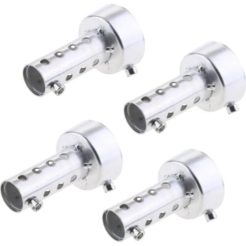 4pcs 48mm Silver Motorcycle Exhaust Can Muffler Insert Baffle DB Killer Silencer, 3 inch 80mm Length