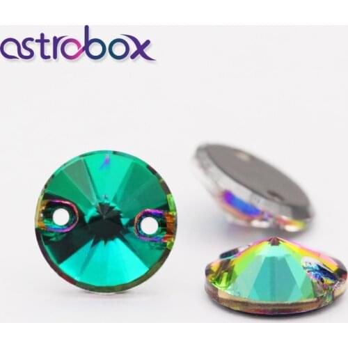 Clothing Accessories Flat Back Rhinestones Rivoli Crystal Glass Hotfix Rhinestones Sew on Crystal for Decoration Wedding Dress