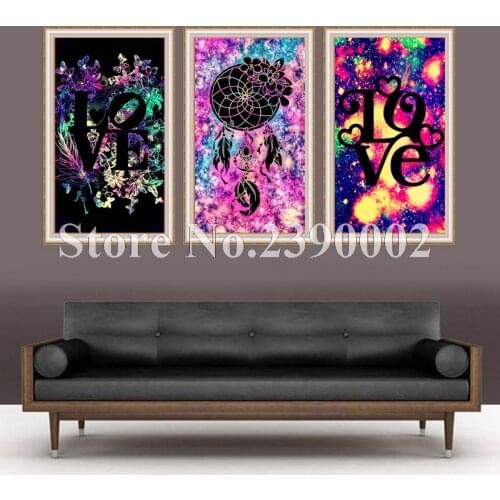 5D Diy Diamond Painting Love Dream Catcher Of Cross Stitch Resin Full Diamond Embroidery Feathers Crown Mosaic Home Decor