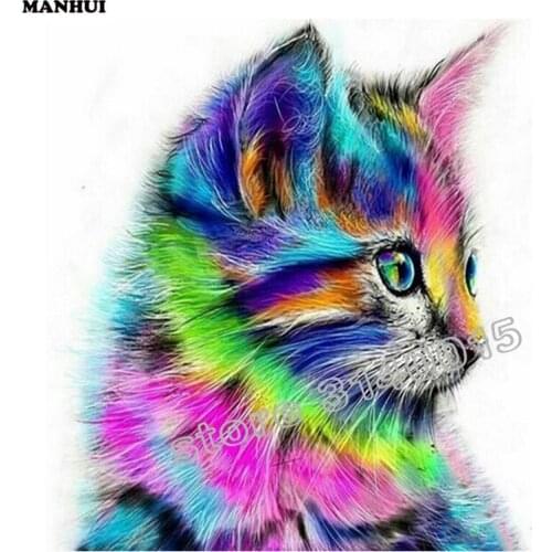 Diy Diamond painting Animal cat 3D square drill Diamond mosaic pasted full cross stitch Crafts Needlework BFC047