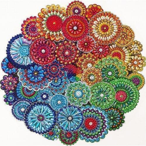 DIY 5D Special Shaped Rhinestone Mandala Flower Diamond Painting
