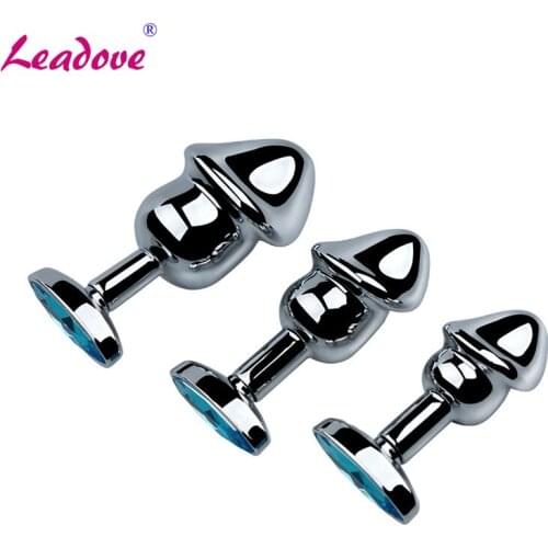 3 Size Stainless Steel Anal Plug Crystal Jewelry Round Butt Plug Stimulator Sex Toys Dildo Anal Plug For Adult Game GS0462