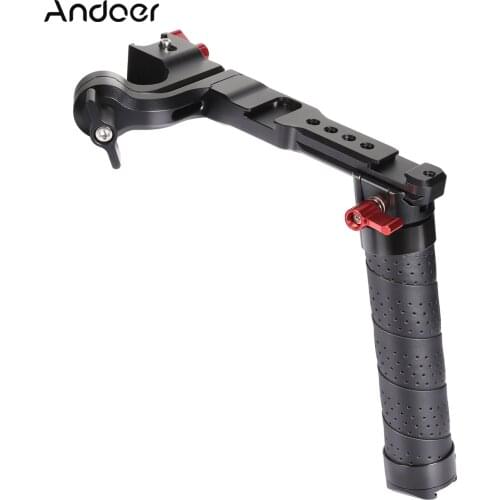 Andoer Aluminum Handle Sling Handgrip with Cold Shoe Universal 1/4 3/8 Interface Replacement for DJI Ronin S 2 / Ronin SC 2