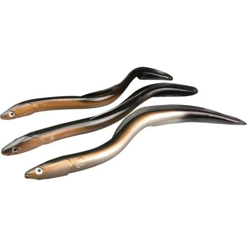 Bionic Single Tail Soft Fish Sea Fishing Fake Bait Soft Lures Artificial Plastic Eel Bait 59G/30Cm