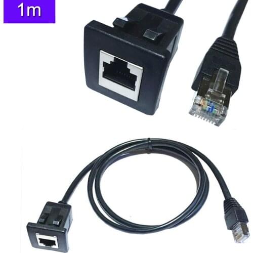 CAT5E panel wall plug-in panel module CAT5E male to female panel installation extension cable 1 meter