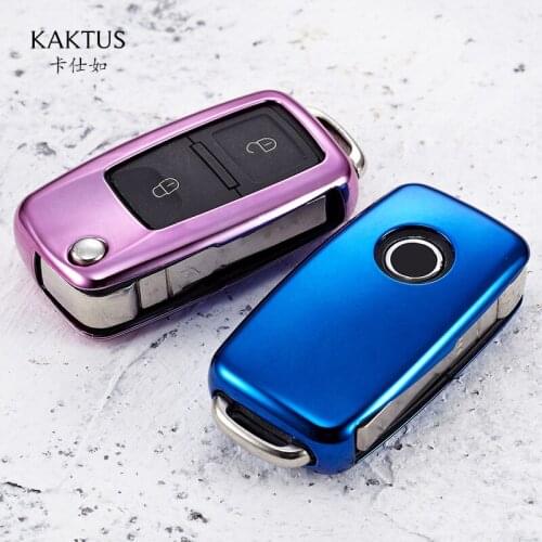 Car Key Bag Fit for Volkswagen Maiteng B8 Car Key Case Package Tpu Soft Rubber Key Bag