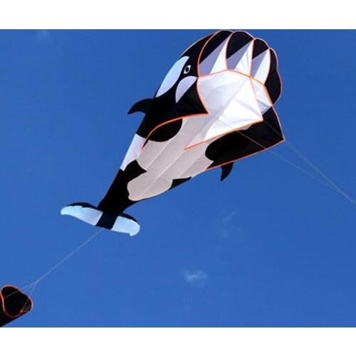 Kids Killer Whale Kite Toy Outdoor Fun Sport Gift Kite Sailing Flying Outdoor Fun Sports with Flying Long Tail Adults