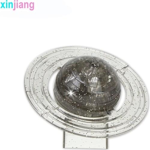 40PCS DIY 3D Planet Crystal Puzzle Saturn Puzzles Assembly Jigsaw Building Planet Toys Home Decoration Toys For Children