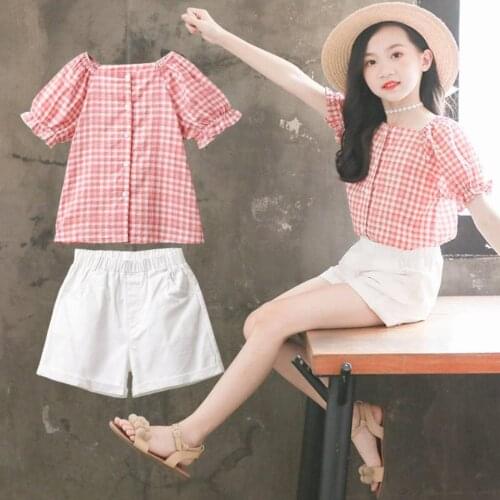 4 5 6 7 8 9 10 11 12 Year Old Children Clothes Summer Baby Girl Short Sleeve t Shirt+Shorts 2Pcs Outfit Kids Clothes Girls Suit