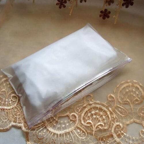 Horizontal style top slider zip pvc bag for clothing pack clear and frosted sides 25*32cm 100pcs lot