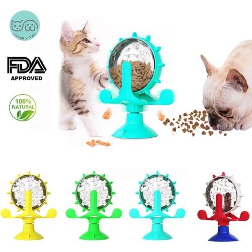 Toys For Dog Cat Interactive Food Snack Leakage Dispenser Rotating Toy With Sucker Puppy Training Playing Pet Supplies