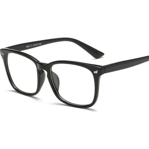 Retro Square Decorative Glasses Women Anti-Blue Light Computer Glasses Big Size Reading Glasses Eyeglasses Frame Diopters