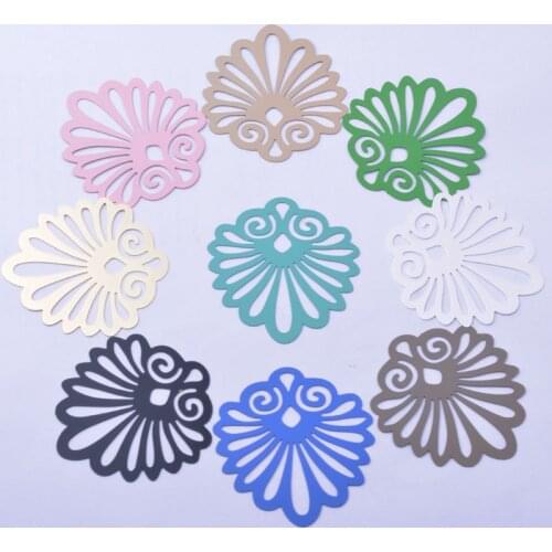 30pcs AB6739 32*18 mm Brass Sector Painted Charms DIY Jewelry Earring Findings