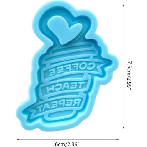 Love Heart Ice Cream Keychain Epoxy Resin Mold Jewelry Pendant Silicone Mould DIY Crafts Ornaments Casting Mold
