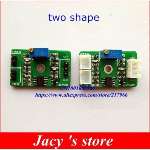 Voltage comparator module, the analog device comparator, controls the high level output with LED indicates LM393
