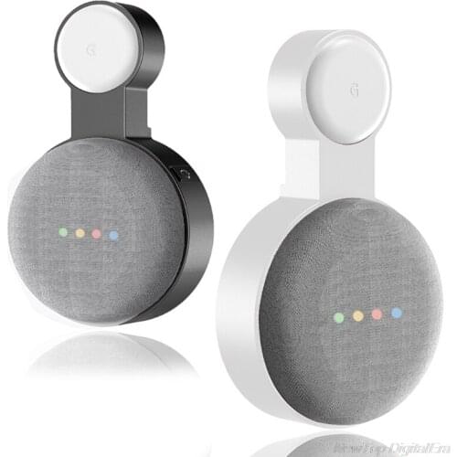 For -Google Nest Mini Wall Mount with Cable Management Outlet Hanging Stand Holder Voice Assistant Bracket J29 21 Dropshipping