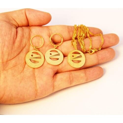 Stainless steel 24K gold jewelry sets for women Marshall Islands flag jewelry gifts