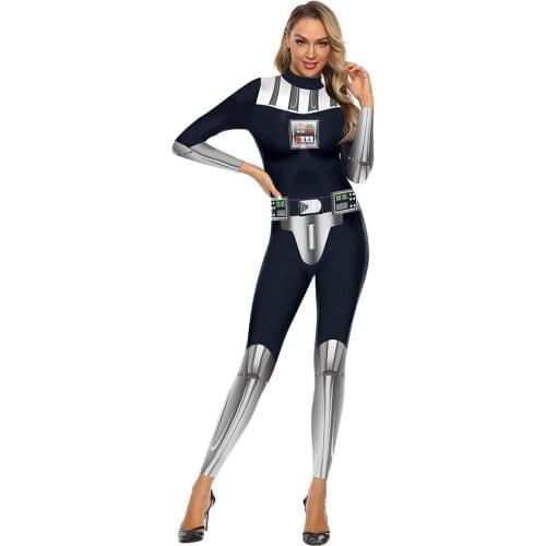 New Style Women Jumpsuit Slim 3D Print Romper Overall Mujer Fitness Spooky Fancy Costumes Party Cosplay Clothing
