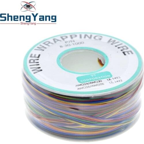 Wrapping Wire 8 30AWG Insulation Wire B-30-1000 UL1423 0.25mm Tinned Copper Solid PVC Cable Breadboard Jumper Wire Connector