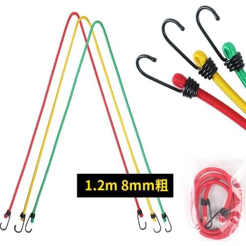 Outdoor 1.2m extended elastic 8mm rough tight tent camping windproof clothesline bundled luggage