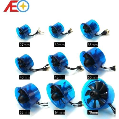 AEORC Patended Product Ducted Fan System EDF for Jet Plane 27mm/30mm/35mm/40mm/45mm/50mm/55mm/64mm/70mm with brushless Motor