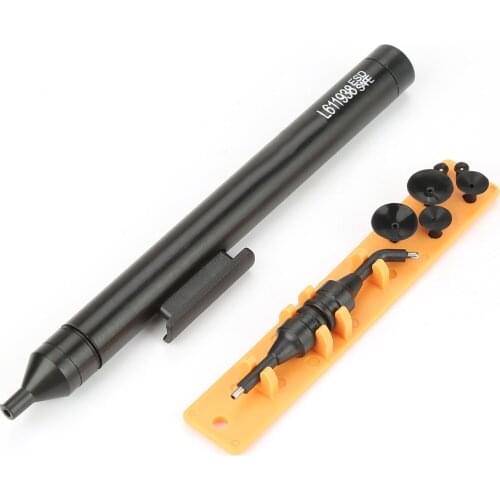 IC SMD Vacuum Sucking Suction Pen Remover Sucker Pump IC SMD Tweezer Pick Up Tool Solder Desoldering with 3 Suction Headers