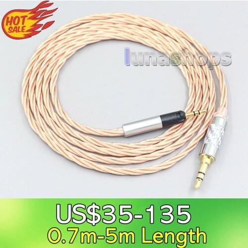 LN007154 Silver Plated OCC Shielding Coaxial Earphone Cable For Sennheiser HD598se HD559 hd569 hd579 hd599 hd558 hd518
