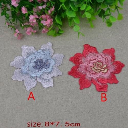 Size7.5*8cm(10pcs/lot) Beautiful Venise Lace Applique Embroidered Lace patch for Garment Decoration