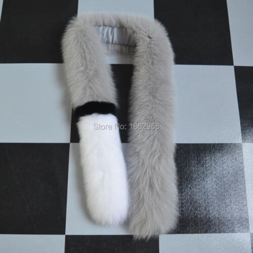 SJ767 China Manufacturing Haining Top Quality Girl Model Show Cape Scarf Real Fox Fur