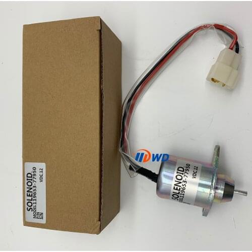 119653-77950 Fuel Shut Off Shutdown Solenoid for Yanmar John Deere X495 X595 X740 4110 4115 1435 1445 1545 1565