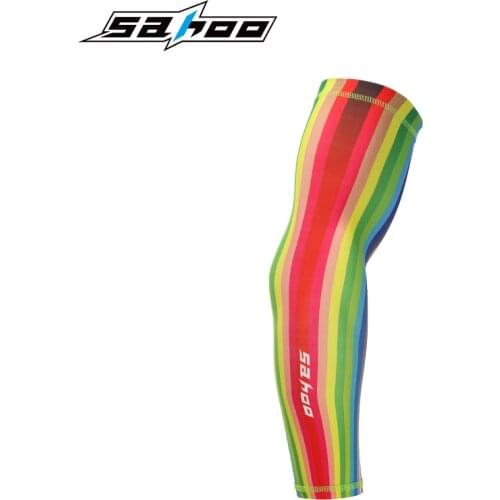 SAHOO #45911 Sun Protection Arm Sleeves UV Resistance Cool Lycra Cover Cycling Sleevelet Unisex Covers Rainbow Armwarmer