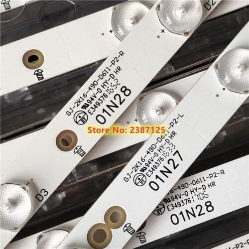 GJ-2K15-XM-D2P5C1-490-D611-L R LED strip SVJ500A37 LBM490E0501 LBM490E0601 FOR 49" TV 49PUT4900 49PFS5531 49PFS5532 49PUS4900