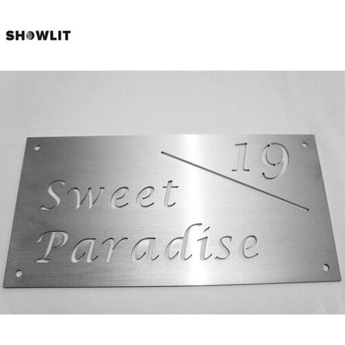 Modern Art Deco Address Numbers Plaque