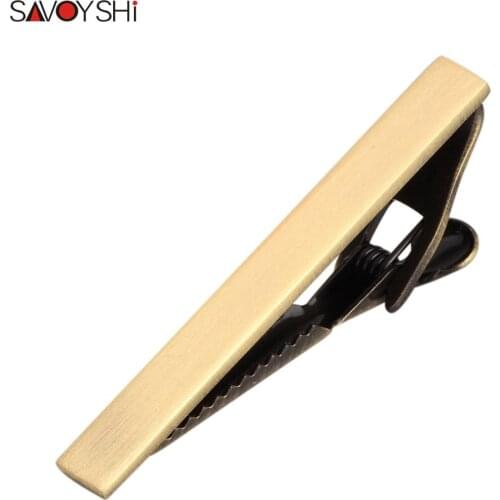 SAVOYSHI Vintage Bronze Shirt Tie Clip For Mens Jewelry tie bar Groom necktie clip Men Tie Pin Wedding Gifts