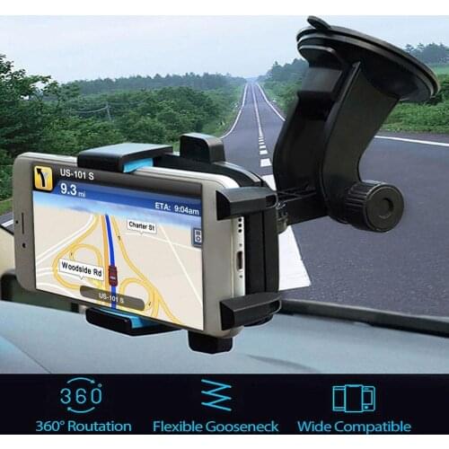 Rotating Vehicle Windshield Mount Suction Car Phone Holder Bracket Cradle Stand Durable Stable Anti-slip Mobile Phone Holder