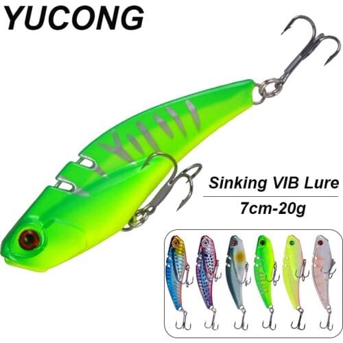 YUCONG 1PCS VIB Fishing Lure 7cm-20g Shore Cast Balancer Wobbler Sinking Trout Spinner Vibration Swimbait Vivid Crankbait Pesca