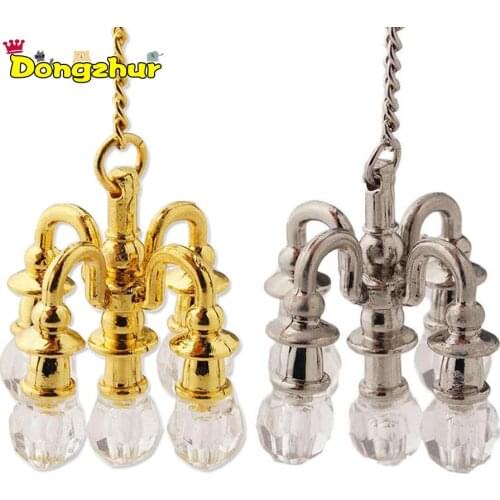 1:12 Doll House Dollhouse Miniature Furniture Scene Accessories Mini Lamp Chandelier Can Not Light Miniature Lamp Chandelier