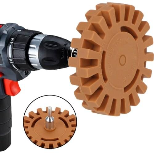 1/4" Shank Rubber Eraser Whee Auto Repair Paint Tool Universal Polishing Wheel Decal Remover For Car Glue Stickers And Decals