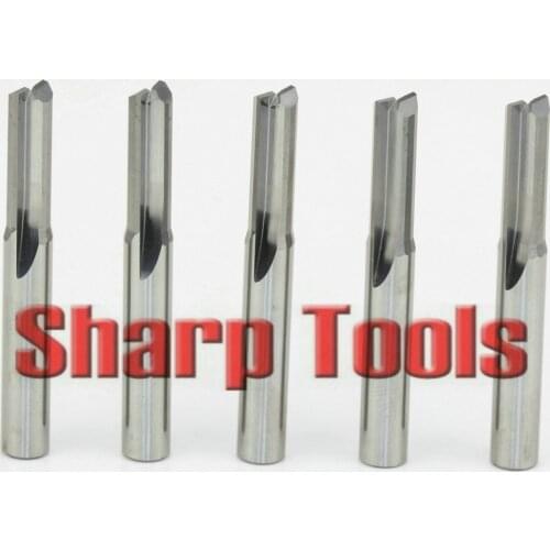 1pc 6.35MM 2 Flute End Mill Carbide Tungsten Cutter Straight Bit CNC Router Tools for Engraving Milling Cutting Plywood Foam