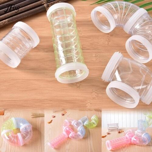 1pcs Multi-style Transparent Acrylic Cage Hamster Tunnel Fittings Hamster Accessories Cheap Small Pet Toys