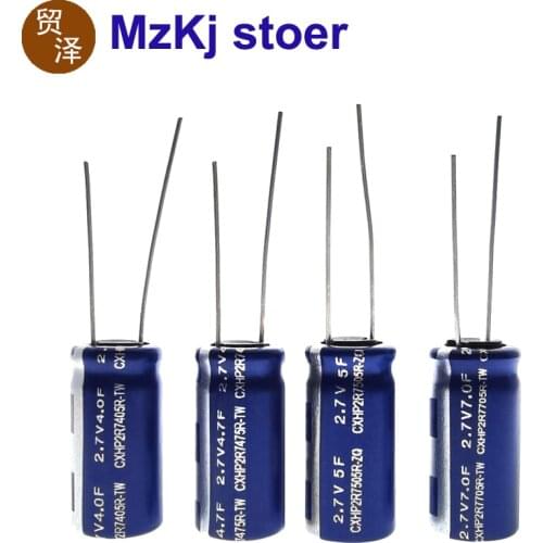 10PCS/Lot 2.7V New Original Taiwan CDA 4F 5F 7F Blue Super Capacitor 10X20MM