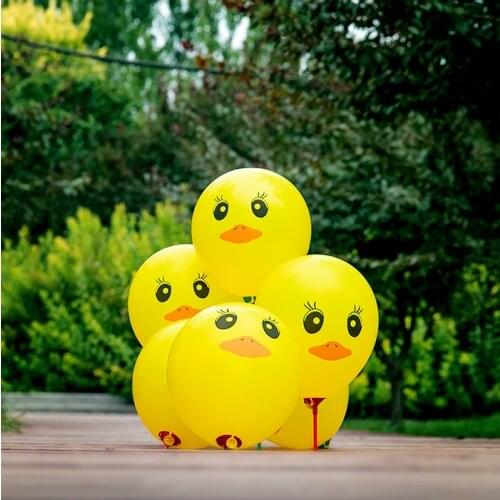 10Pcs/Lot 12 Inch 2.8g Yellow Duck Ballon Cartoon Animal Latex Girl Birthday Party Baby Helium Air Ball Baby Shower Party Decora